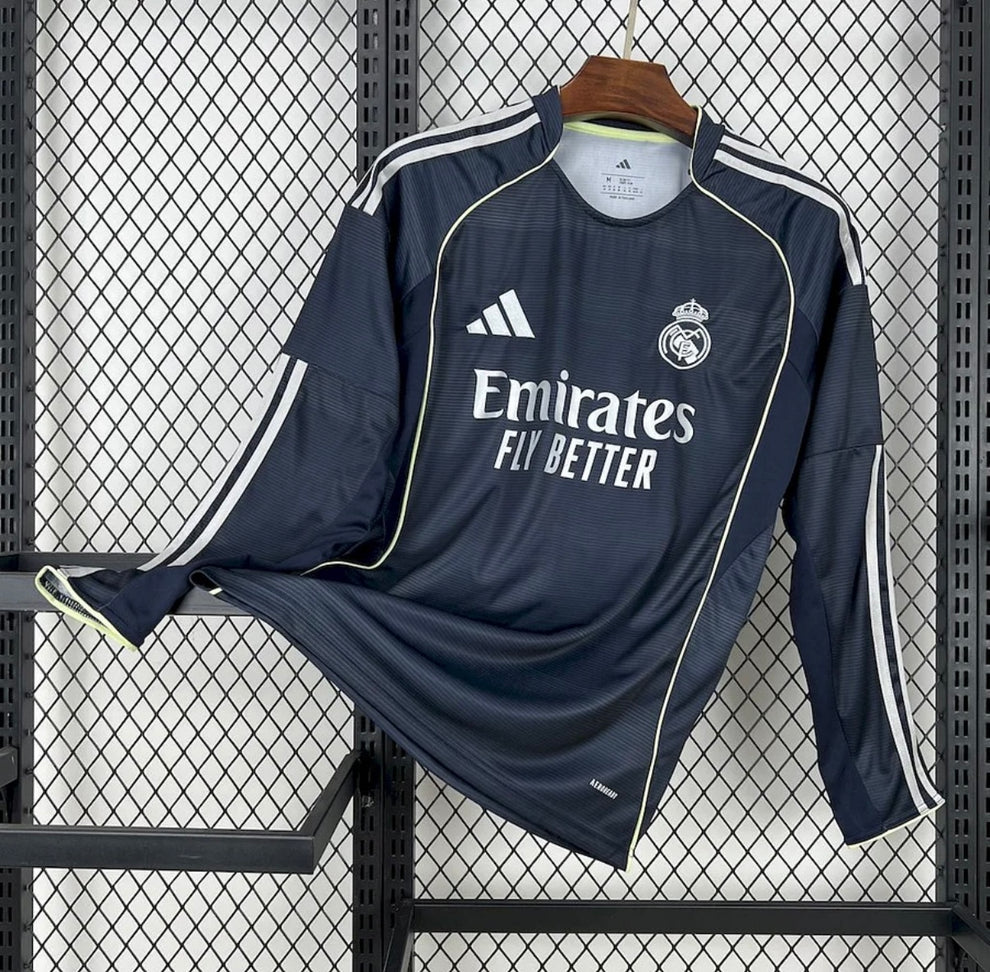 Long-sleeve Real Madrid away jersey 2025-2026