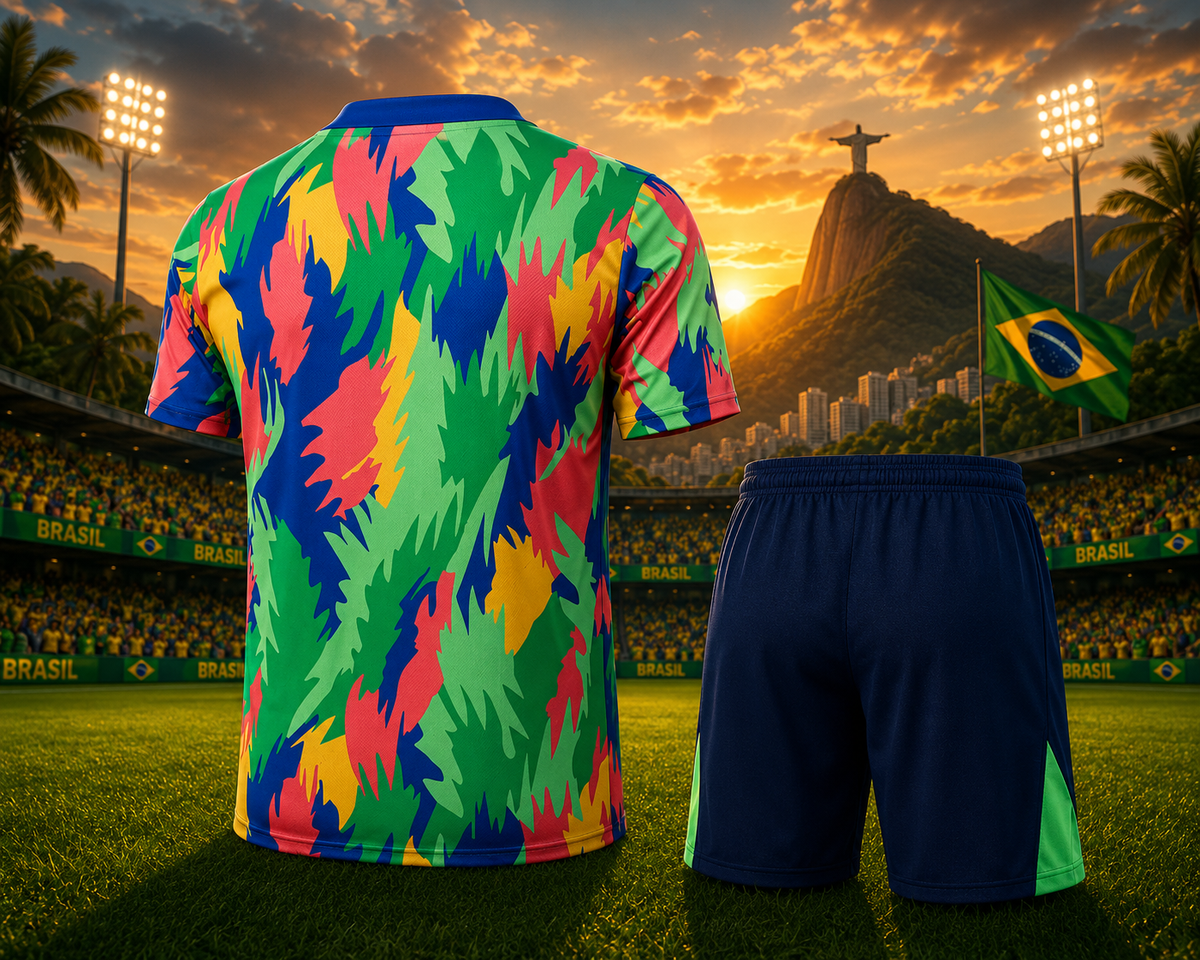 Conjunto Pantalón Corto Brasil entrenamiento CDM 2026-2027