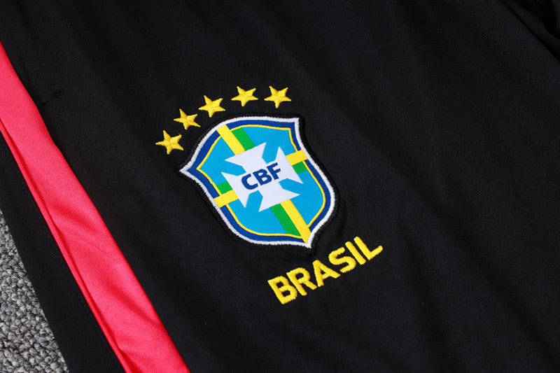 Brazil 2026-2027 Long-sleeved Training Kit - Black/Red
