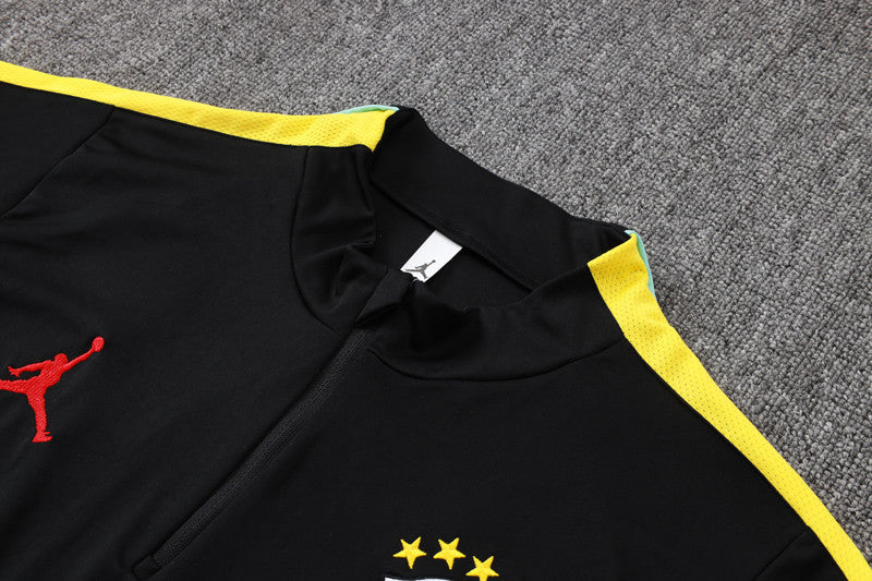 Brazil Training Long-Sleeve Set 2026-2027 Black/Yellow
