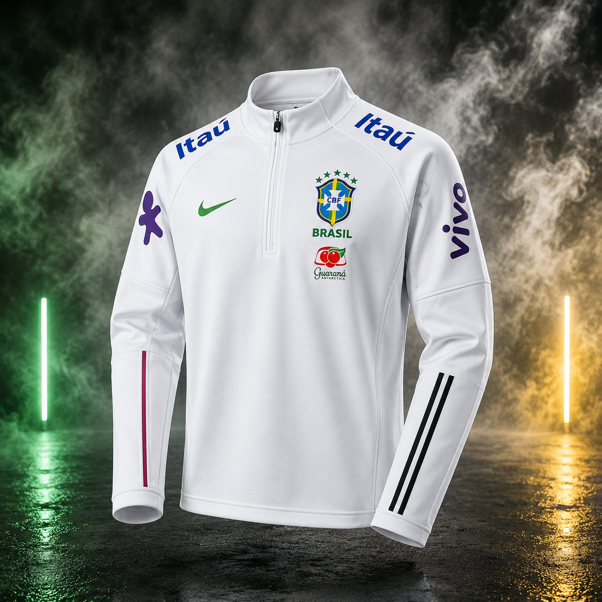 Manga larga Brasil especial 2026-2027 Blanco