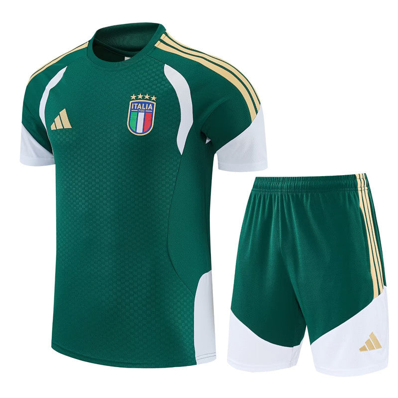 Conjunto Pantalón Corto Italia entrenamiento 2026-2027 verde