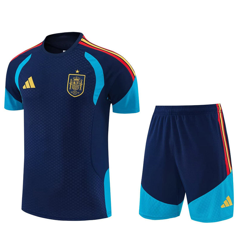 Conjunto Pantalón corto España entrenamiento 2026-2027 azul