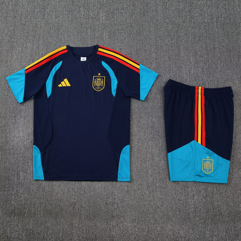 Conjunto Pantalón corto España entrenamiento 2026-2027 azul