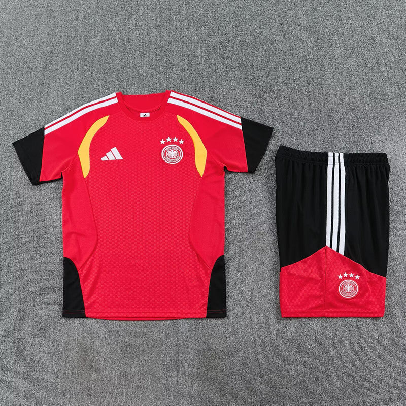 Conjunto de pantalón corto de entrenamiento Alemania 2026-2027 rojo