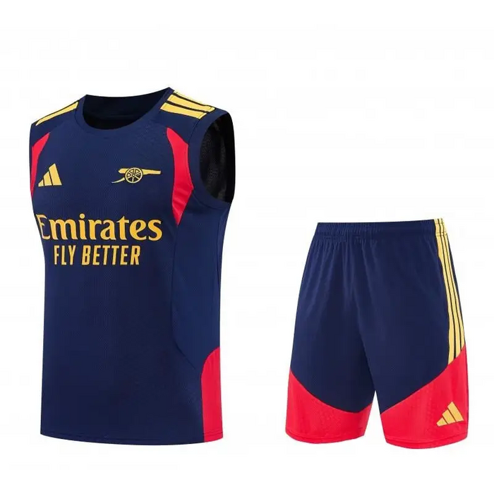 Ensemble short Arsenal domicile training bleu et rouge 2026-2027