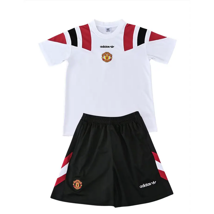 Ensemble short Manchester United training rétro blanc 2026-2027