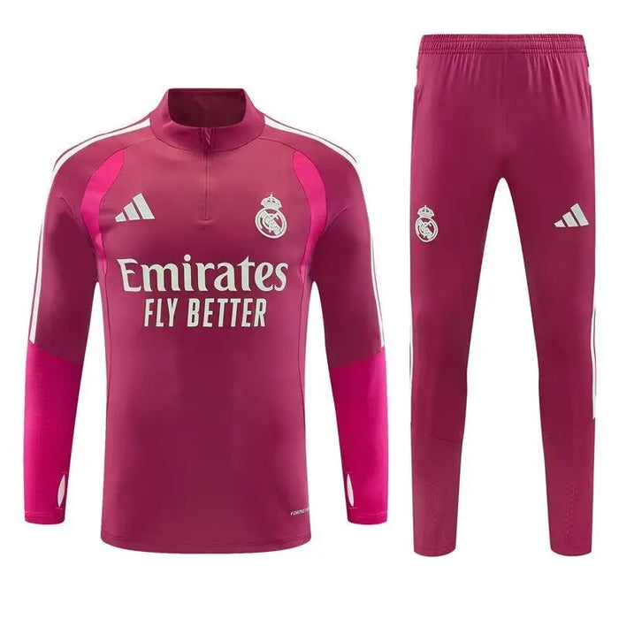 Real Madrid ensemble survêtement staff rose 2026-2027