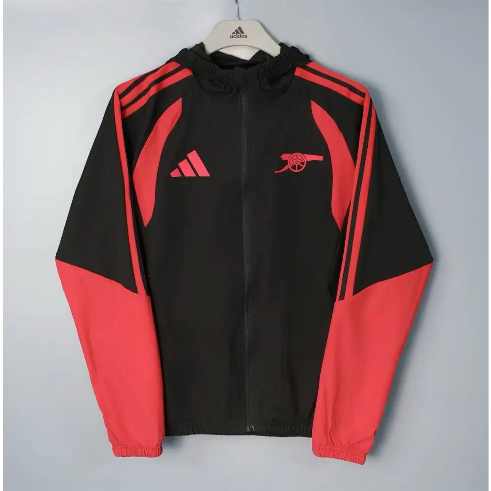 Arsenal veste coupe-vent noir à capuche 2026-2027