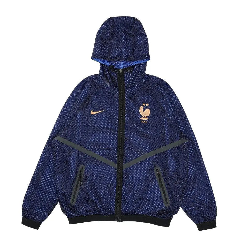 France veste coupe-vent bleu à capuche 2026-2027