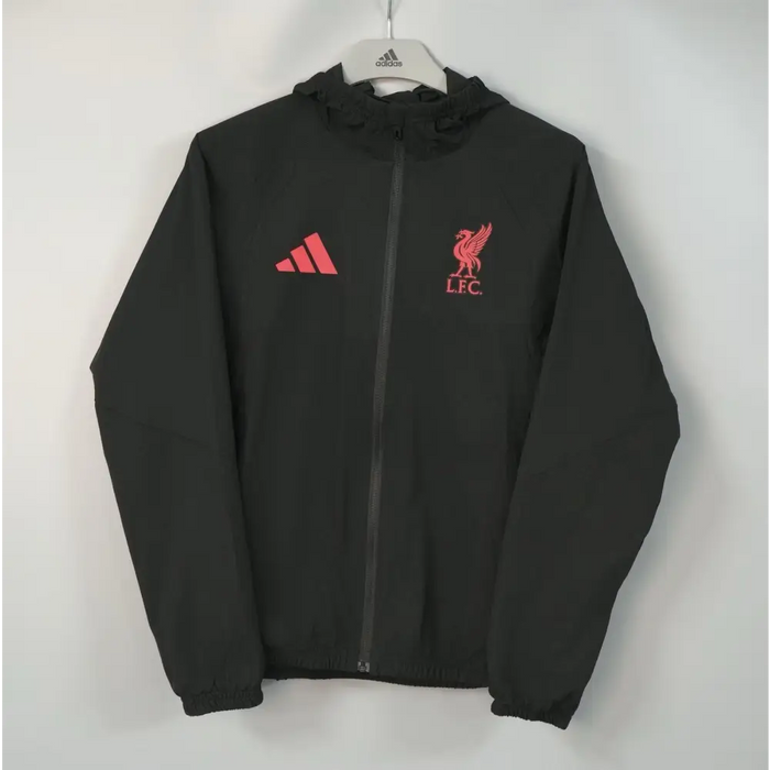 Liverpool veste coupe-vent noir à capuche 2026-2027