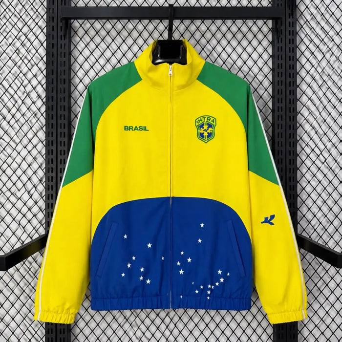 Brésil veste coupe-vent jaune 2026-2027